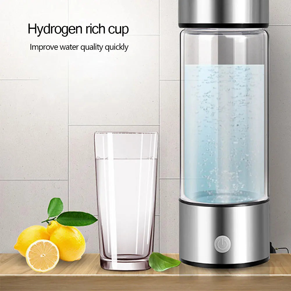 Hydrogen Generator Water Cup Filter Ionizer Maker 420ML Hydrogen-Rich Water Portable Super Antioxidants ORP Hydrogen Bottle