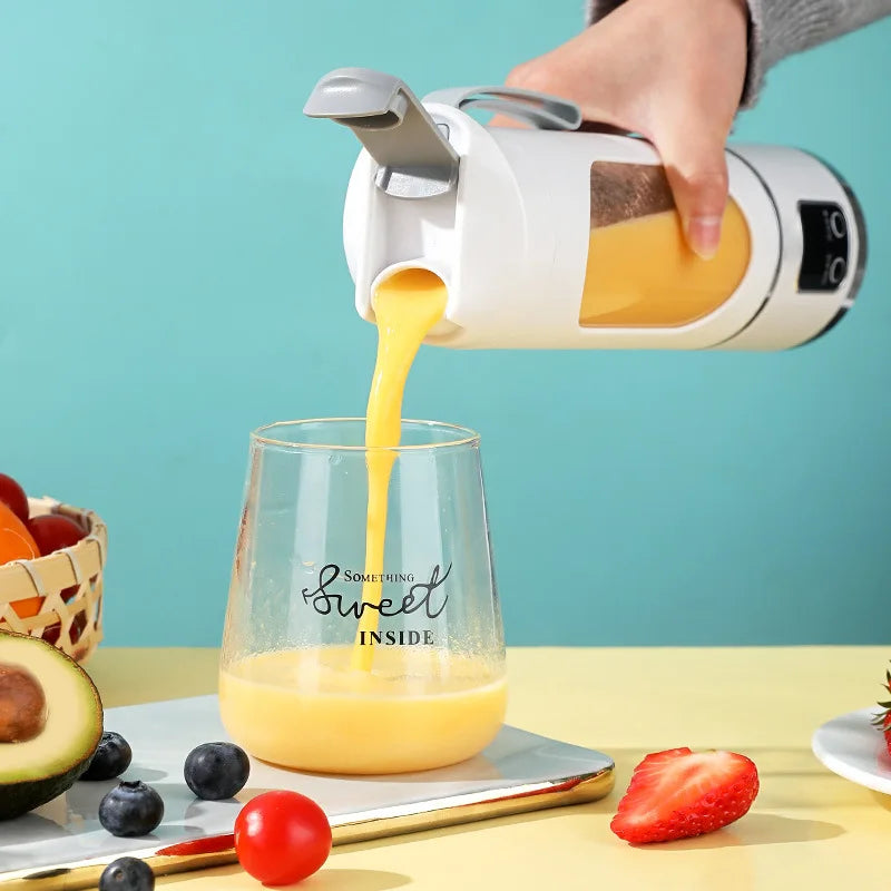 2025 New Household Charging MINI Crushed Ice Electric Juicer Powerful Motor 450ML Large Capacity Digital Display Juice Cup