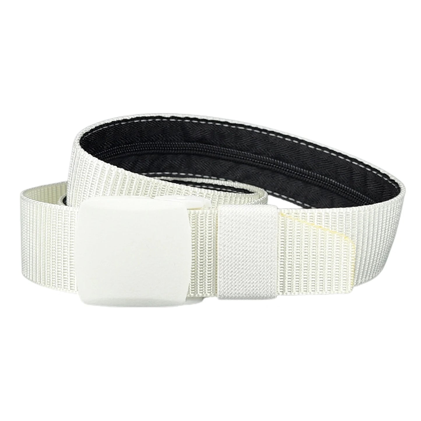 Travel Cash anti Theft Belt,Outdoor Safety Hidding Money Pants Belt with Zipper for Men Male Use,Nylon Secret Pocket Waist Strap