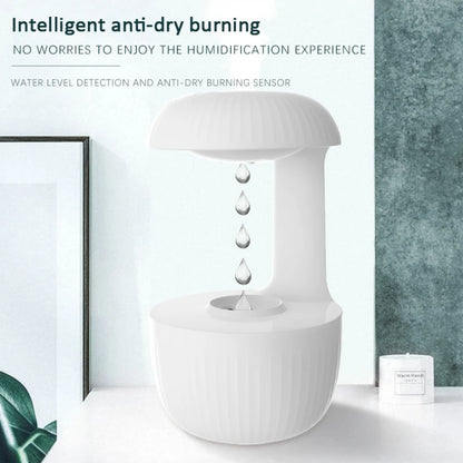 Water Droplet Air Humidifier 600Ml Anti-Gravity Essential Oil Diffuser with Night Light Weightless Sprayer Humidifier Diffuser