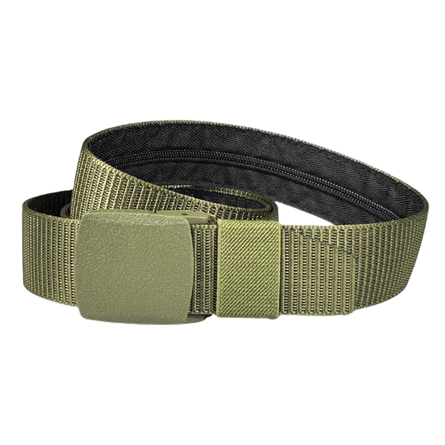 Travel Cash anti Theft Belt,Outdoor Safety Hidding Money Pants Belt with Zipper for Men Male Use,Nylon Secret Pocket Waist Strap