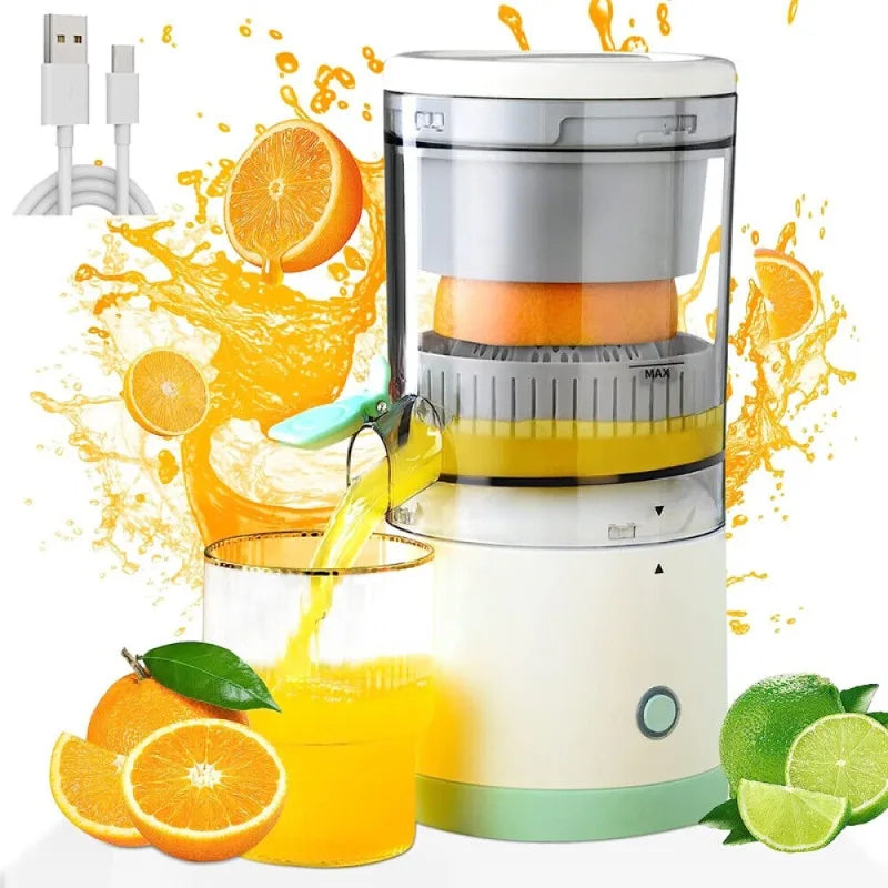 Electric Juicer Rechargeable - Citrus Juicer Machines with USB and Cleaning Brush Portable Juicer for Orange, Lemon, Grapefruit