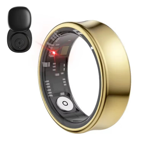 New Smart Ring SR05 with Charging Case for Men Women Heart Rate and Blood Oxygen Monitor IP68 & 5ATM Waterproof Sport